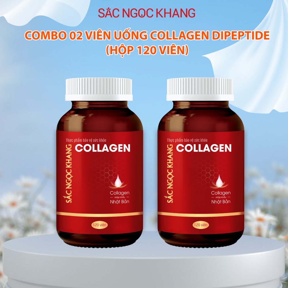 Combo 02 Viên Uống Collagen Dipeptide Sắc Ngọc Khang [Hộp 120 Viên]
