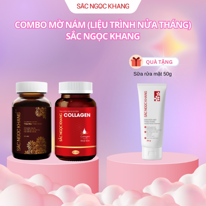 COMBO MỜ NÁM (LIỆU TRÌNH NỬA THÁNG): Viên Uống Collagen Dipeptide [60 Viên] + Viên Uống SNK ++ [60 Viên]