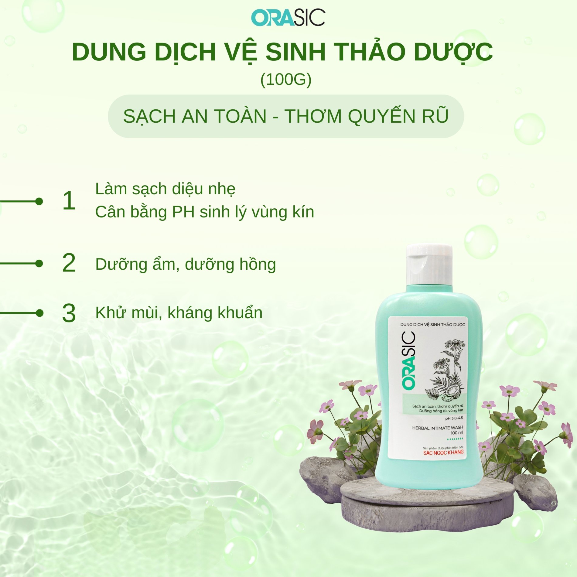 Dung Dịch Vệ Sinh Thảo Dược Orasic [Chai 100ml]