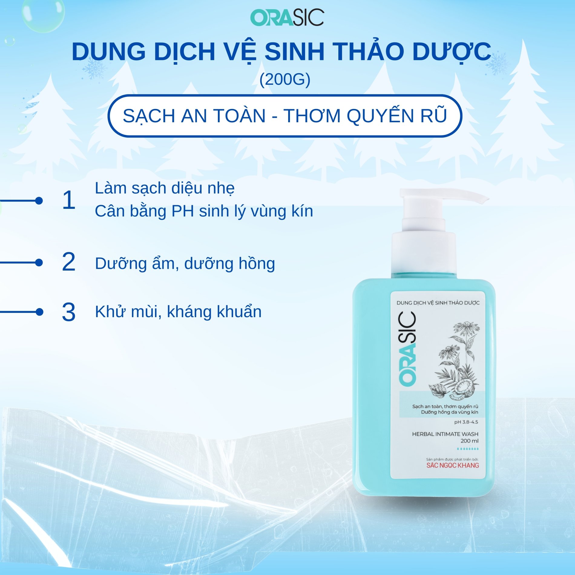 Dung Dịch Vệ Sinh Thảo Dược Orasic [Chai 200ml]