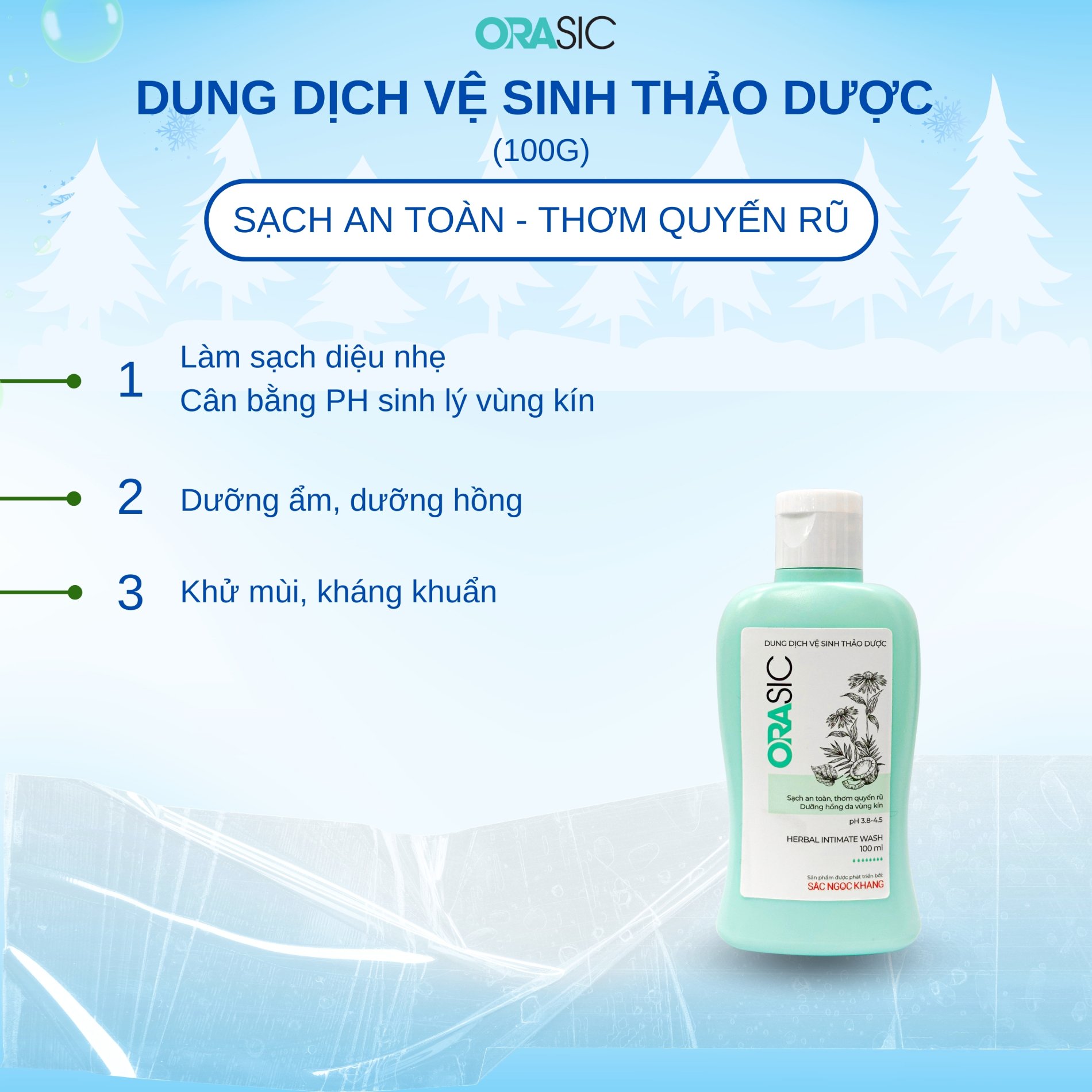 Dung Dịch Vệ Sinh Thảo Dược Orasic [Chai 100ml]