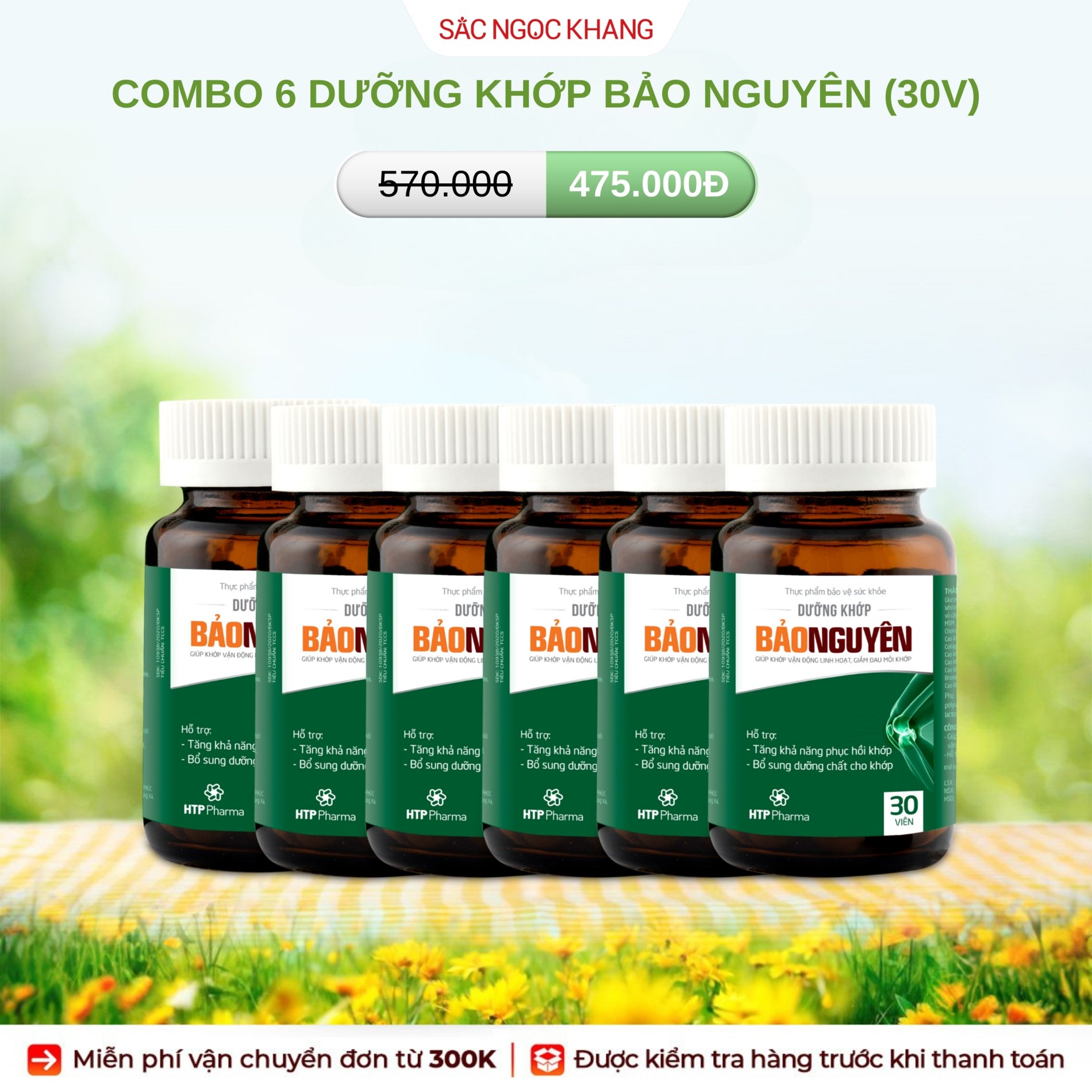 COMBO 6 Dưỡng Khớp Bảo Nguyên [Hộp 30 Viên]