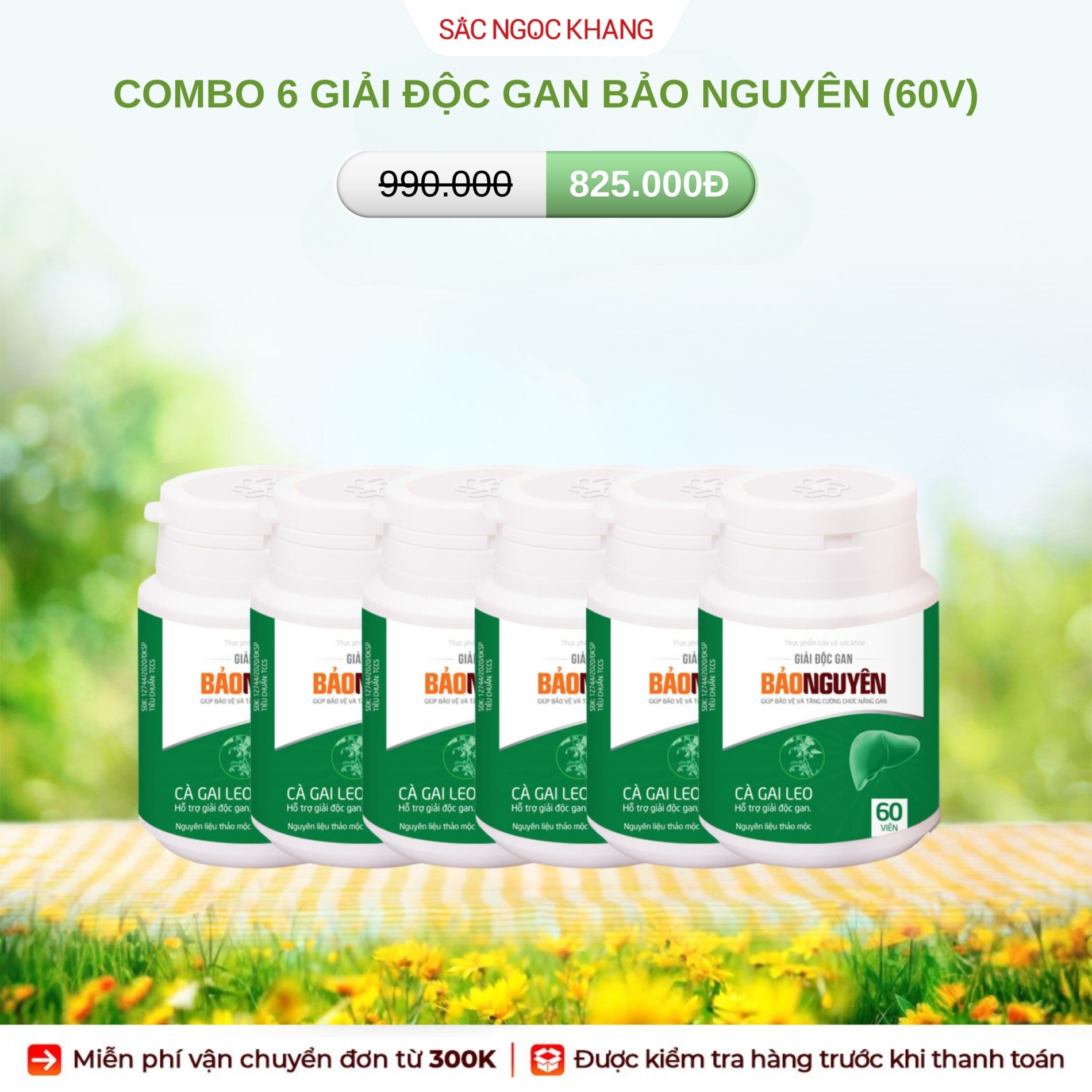 COMBO 6 Giải Độc Gan Bảo Nguyên [Hộp 60 Viên]