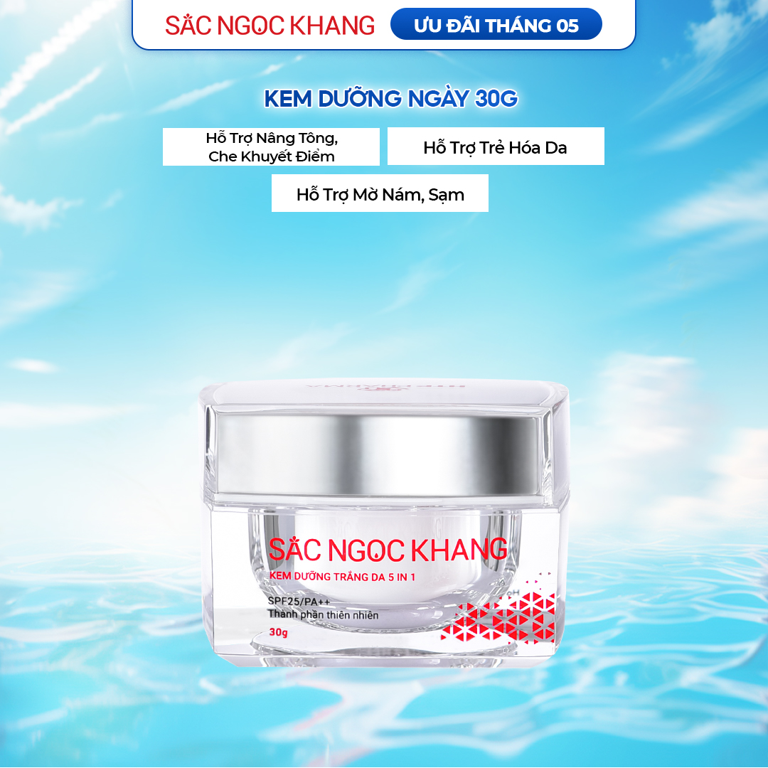 Kem dưỡng trắng da Ban Ngày 5 in 1 SẮC NGỌC KHANG [30g]