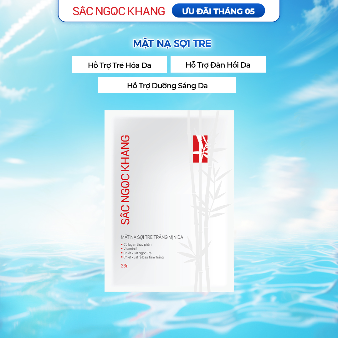 Mặt Nạ Sợi Tre Trắng Mịn Da SẮC NGỌC KHANG