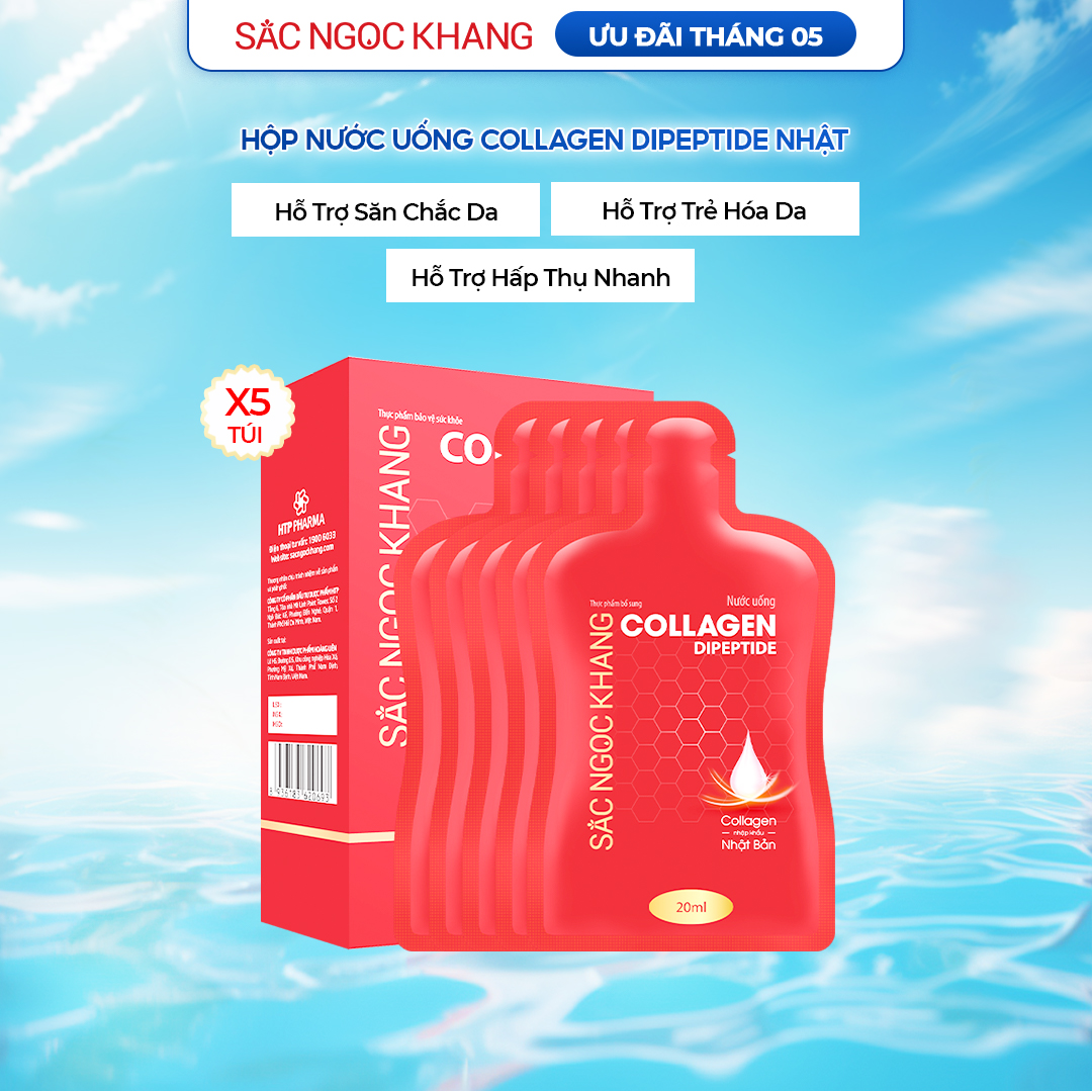 Nước Uống Collagen Dipeptide Sắc Ngọc Khang [Hộp 5 Túi]