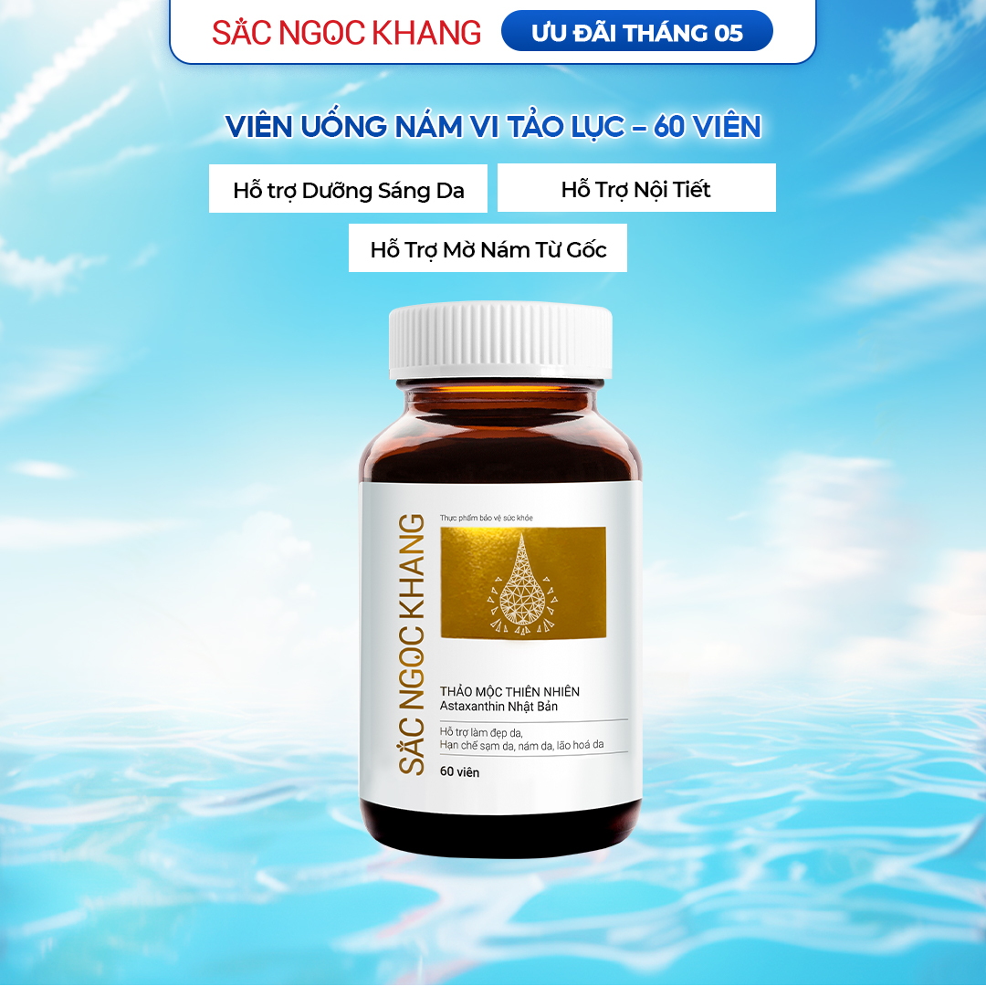 Viên uống Sắc Ngọc Khang vi tảo lục [Hộp 60 Viên]