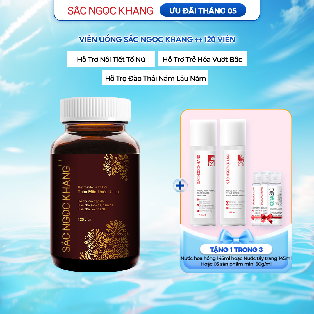 Hộp Viên Uống Sắc Ngọc Khang ++ [120 Viên] TẶNG 1 trong 3 quà