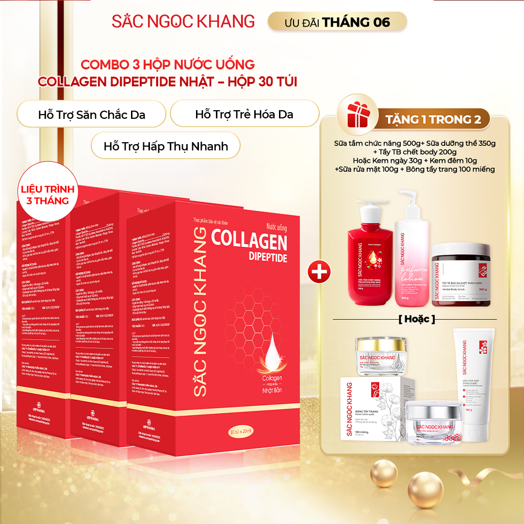 COMBO 03 Hộp Collagen Nước [30 túi] TẶNG 1 trong 2 quà