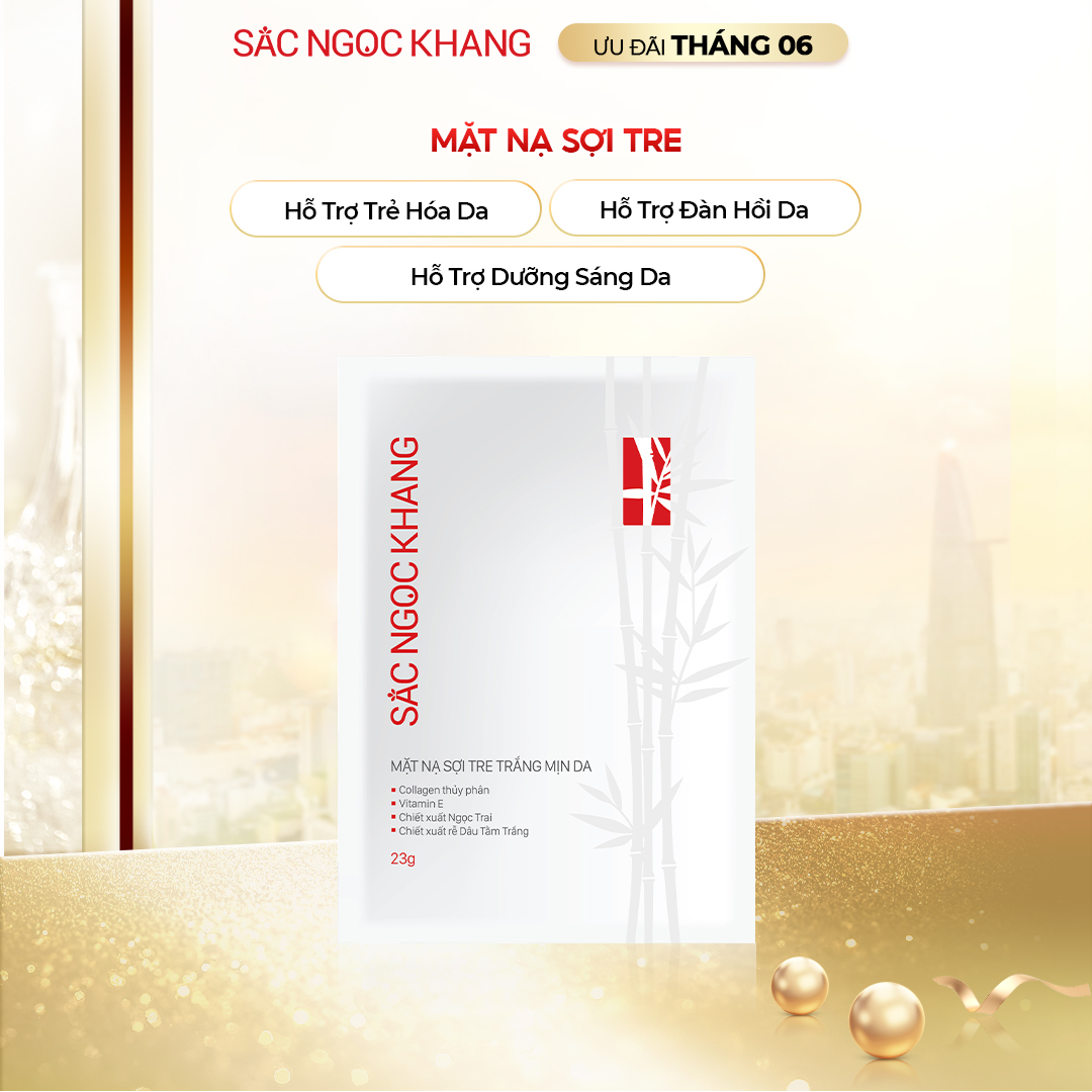 Mặt Nạ Sợi Tre Trắng Mịn Da SẮC NGỌC KHANG