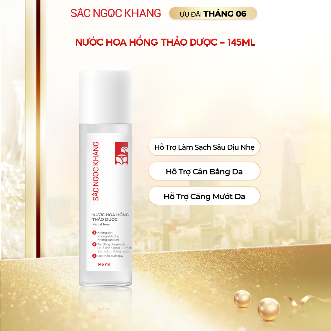 Nước Hoa Hồng Thảo Dược Sắc Ngọc Khang [Chai 145ml]