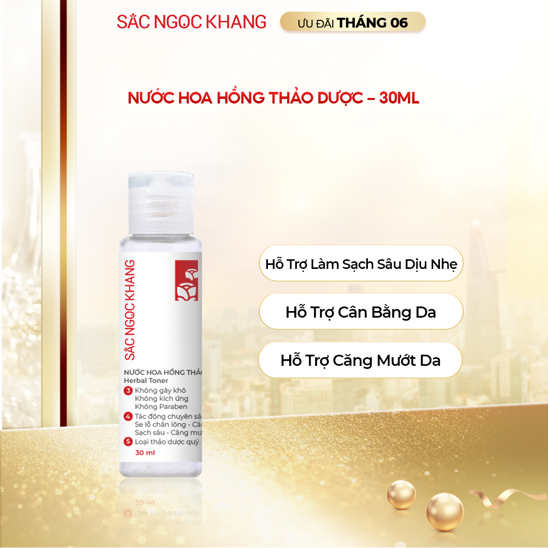 Nước Hoa Hồng Thảo Dược Sắc Ngọc Khang [Chai 30ml]