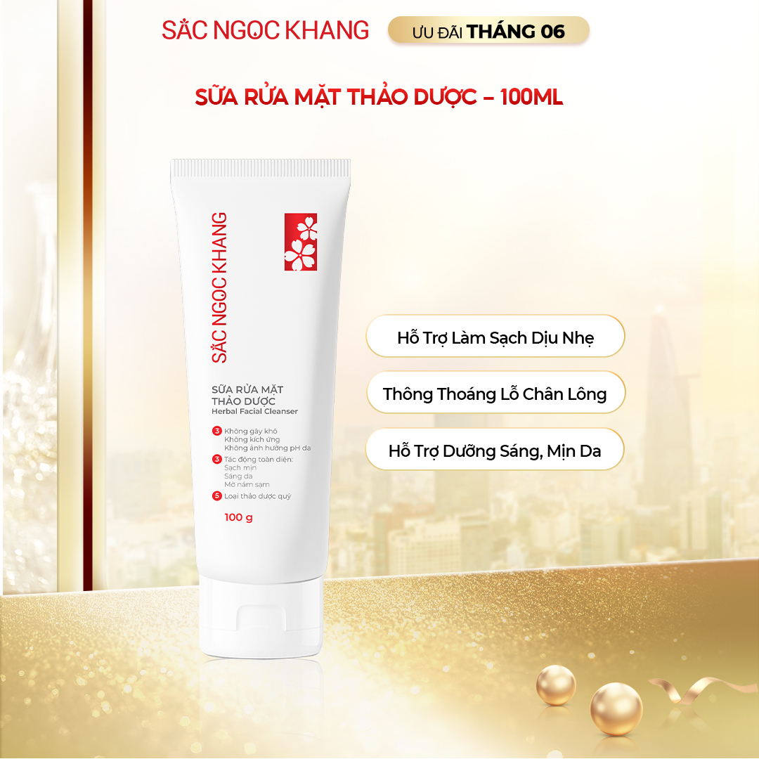 Sữa rửa mặt Thảo Dược Sắc Ngọc Khang [100g]