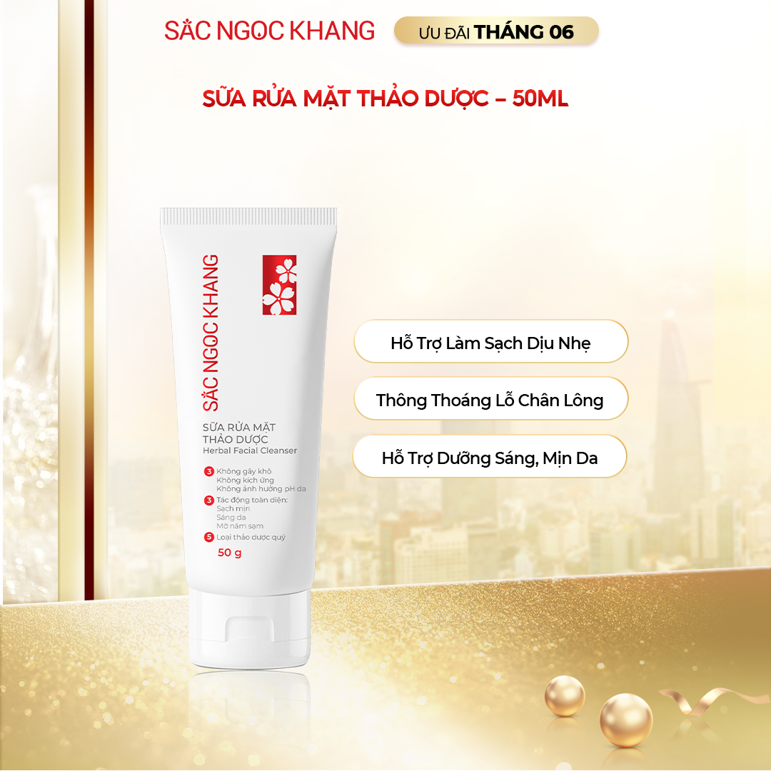 Sữa Rửa Mặt Thảo Dược Sắc Ngọc Khang [50g]