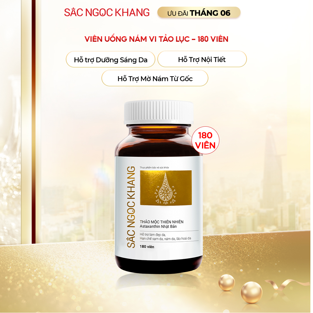 Viên Uống Sắc Ngọc Khang Vi Tảo Lục [Hộp 180 viên] 