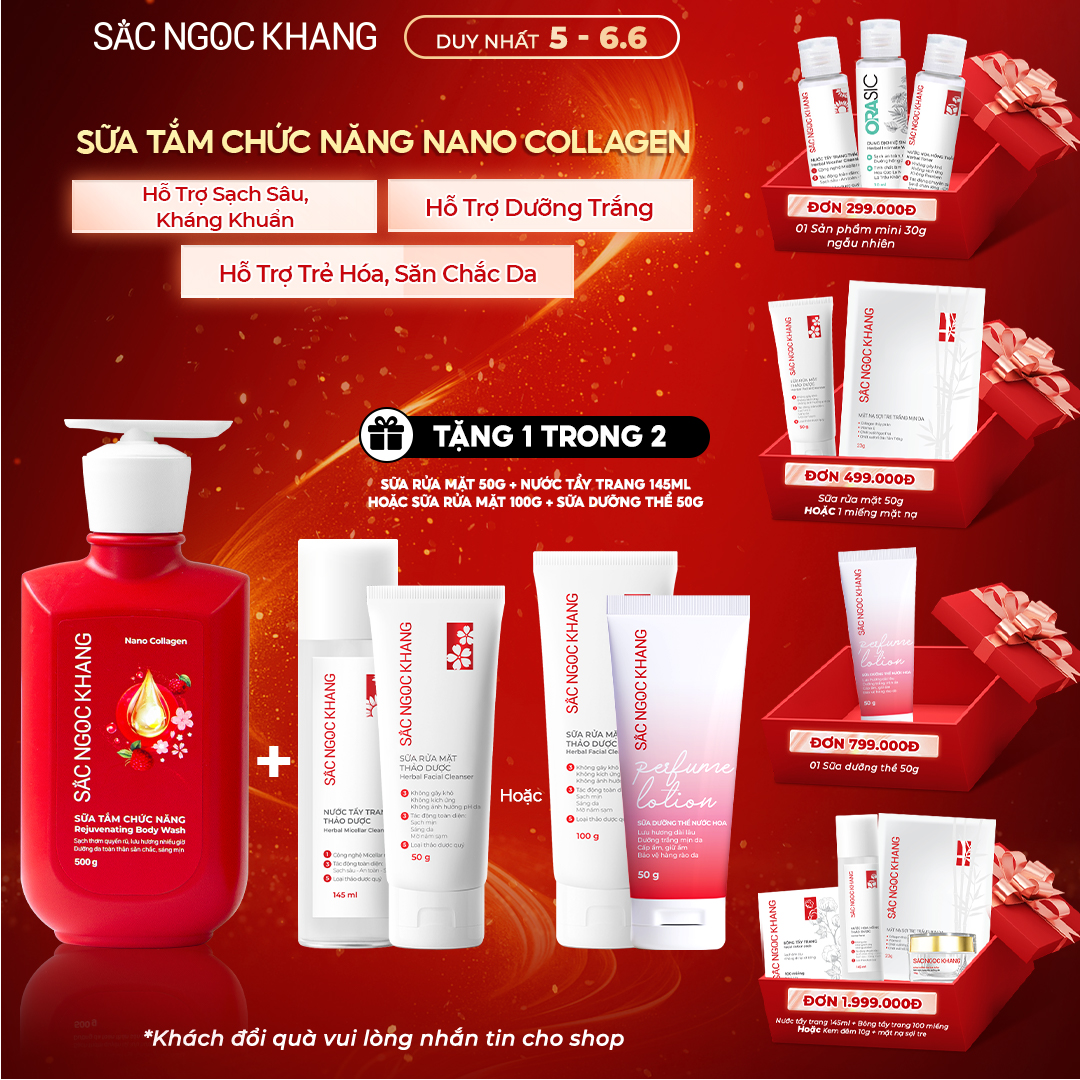 Sữa tắm Nano Collagen [500g] TẶNG 1 trong 2 quà