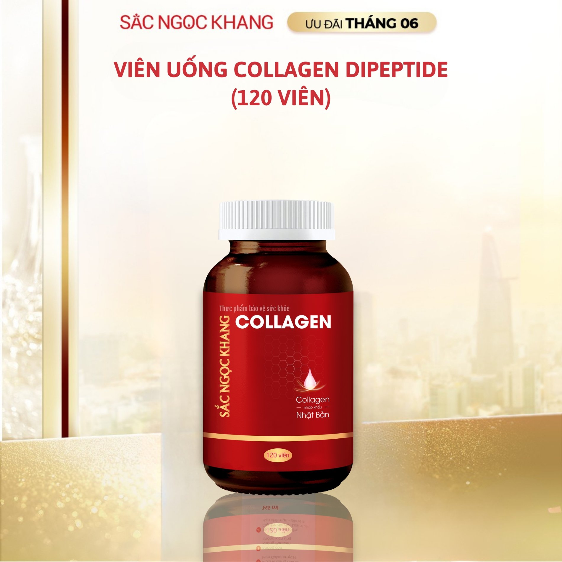 Viên Uống Collagen Dipeptide Sắc Ngọc Khang [Hộp 120 Viên]