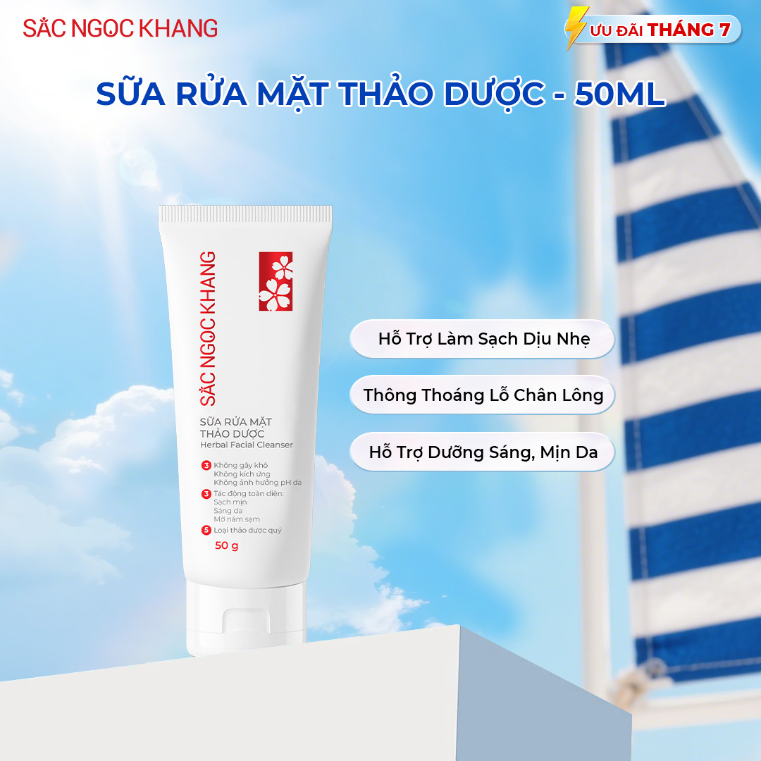 Sữa Rửa Mặt Thảo Dược Sắc Ngọc Khang [50g]