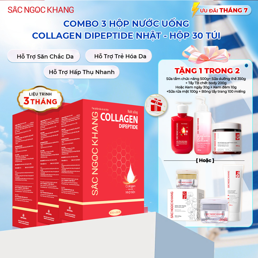 COMBO 03 Hộp Collagen Nước [30 túi] TẶNG 1 trong 2 quà
