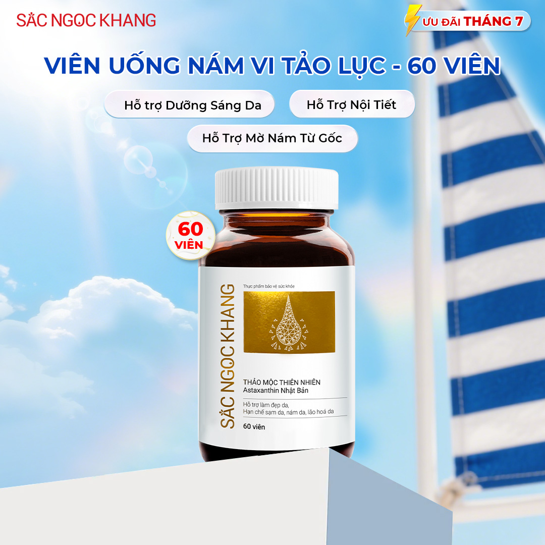 Viên uống Sắc Ngọc Khang vi tảo lục [Hộp 60 Viên]