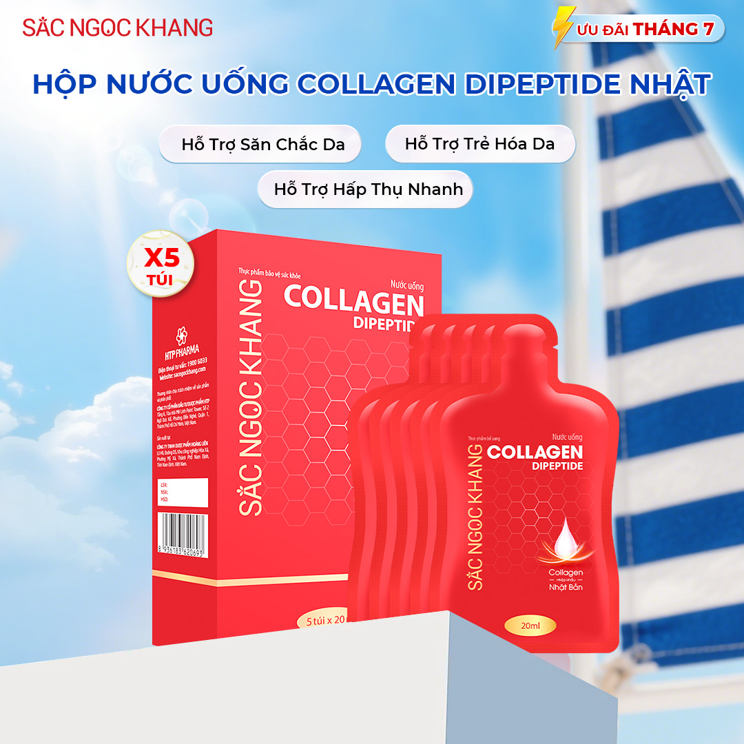 Nước Uống Collagen Dipeptide Sắc Ngọc Khang [Hộp 5 Túi]
