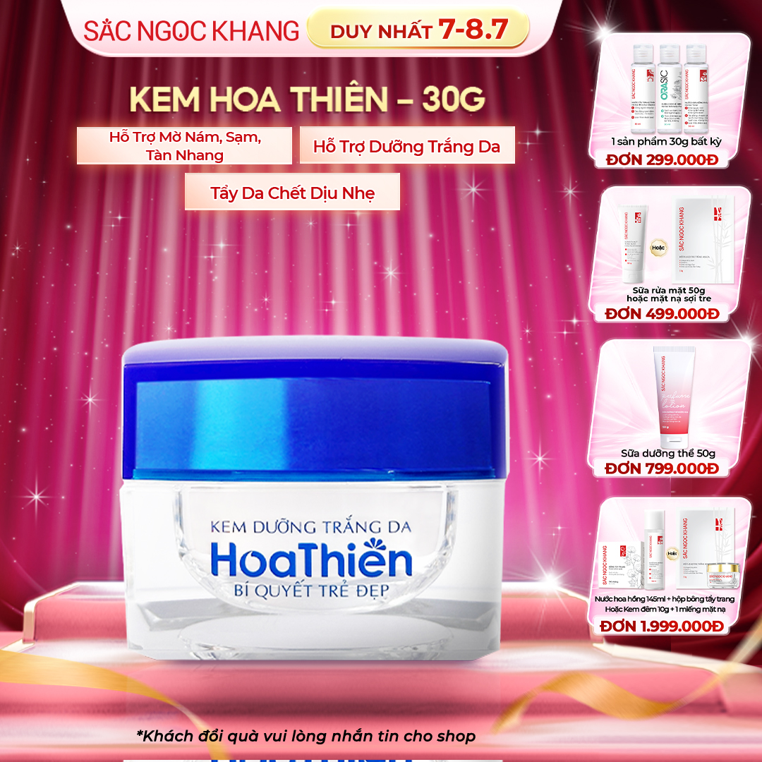 Kem Dưỡng Trắng Da Hoa Thiên [Hộp 30g]