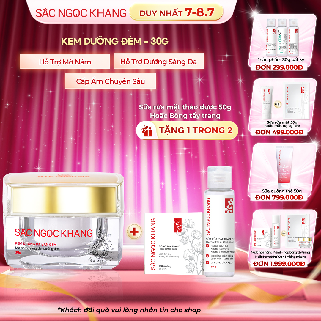 Kem Dưỡng Da Ban Đêm [30g] TẶNG 1 trong 3 quà