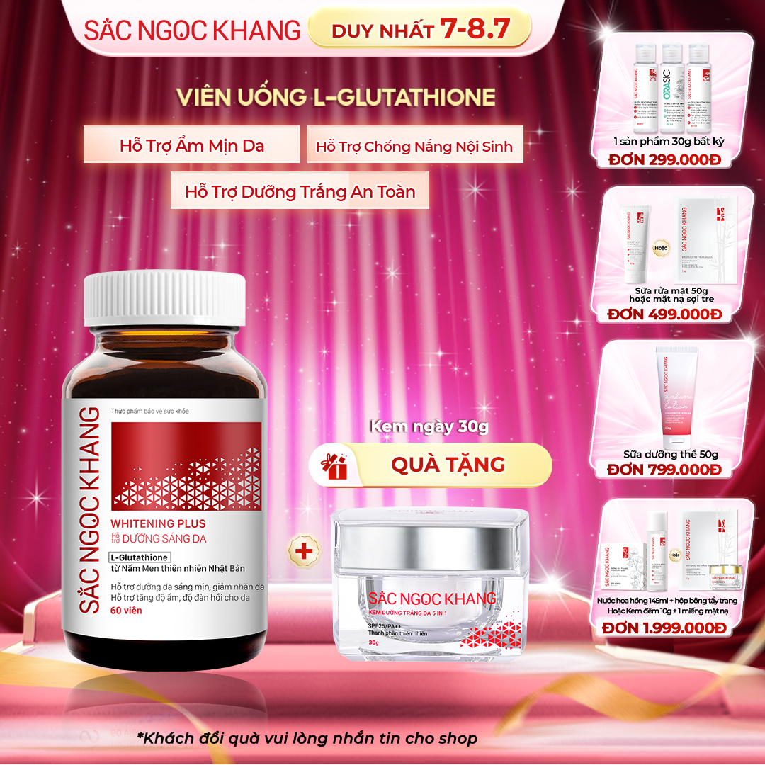 Viên uống Dưỡng trắng SẮC NGỌC KHANG [Hộp 60 viên]