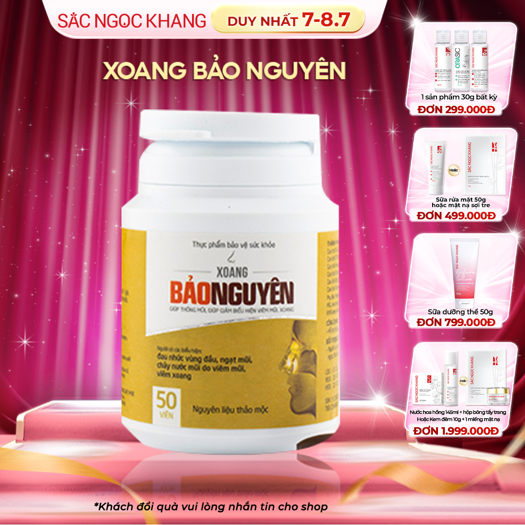 Xoang Bảo Nguyên - Hỗ Trợ Viêm Xoang & Viêm Mũi Dị Ứng [Hộp 50 Viên]