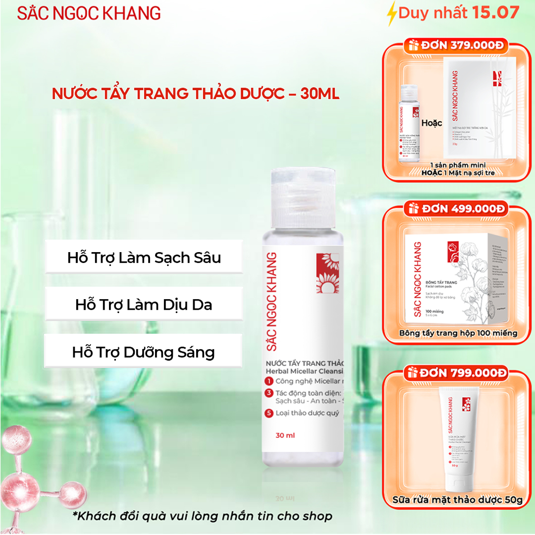 Nước Tẩy Trang thảo dược Sắc Ngọc Khang [Chai 30ml]