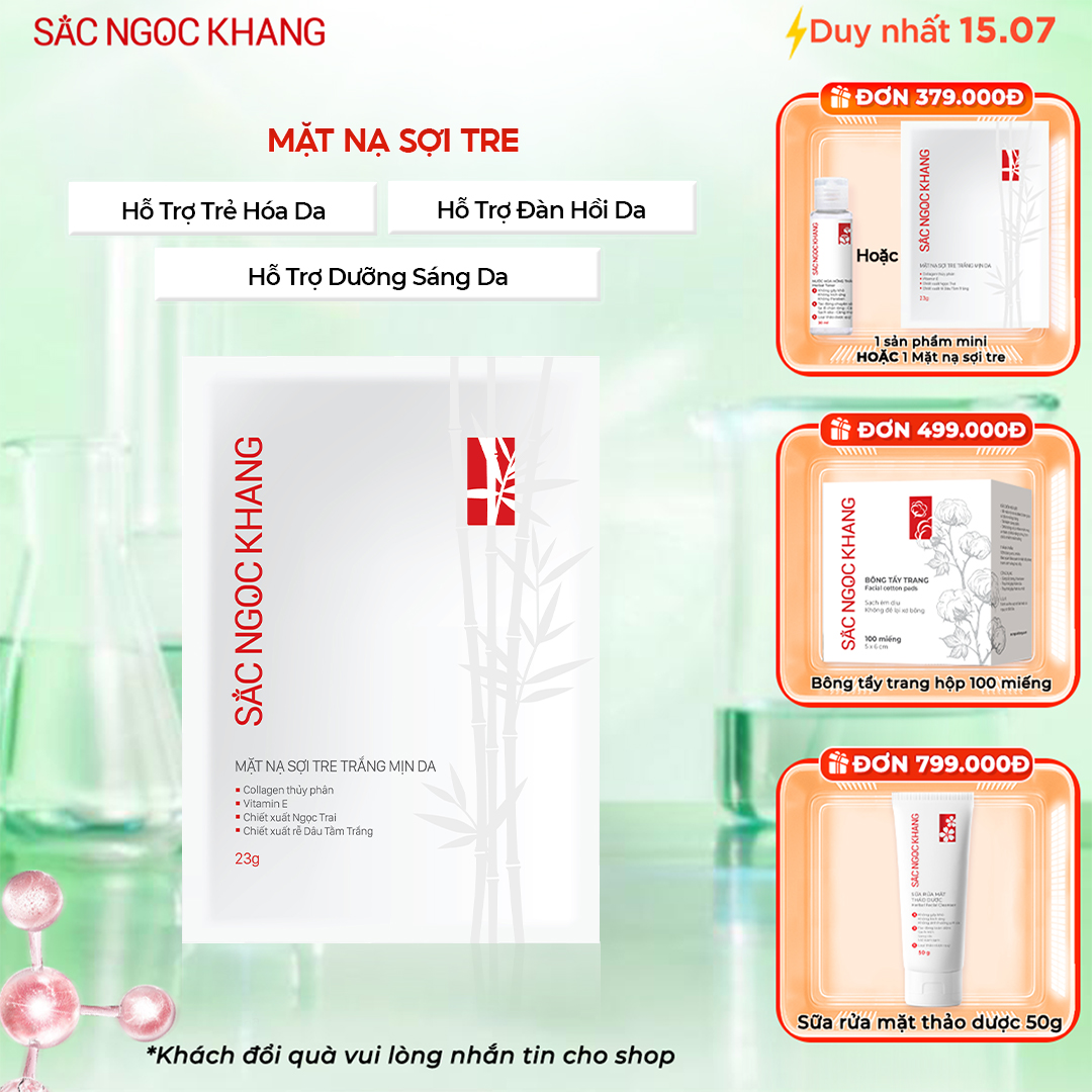 Mặt Nạ Sợi Tre Trắng Mịn Da SẮC NGỌC KHANG