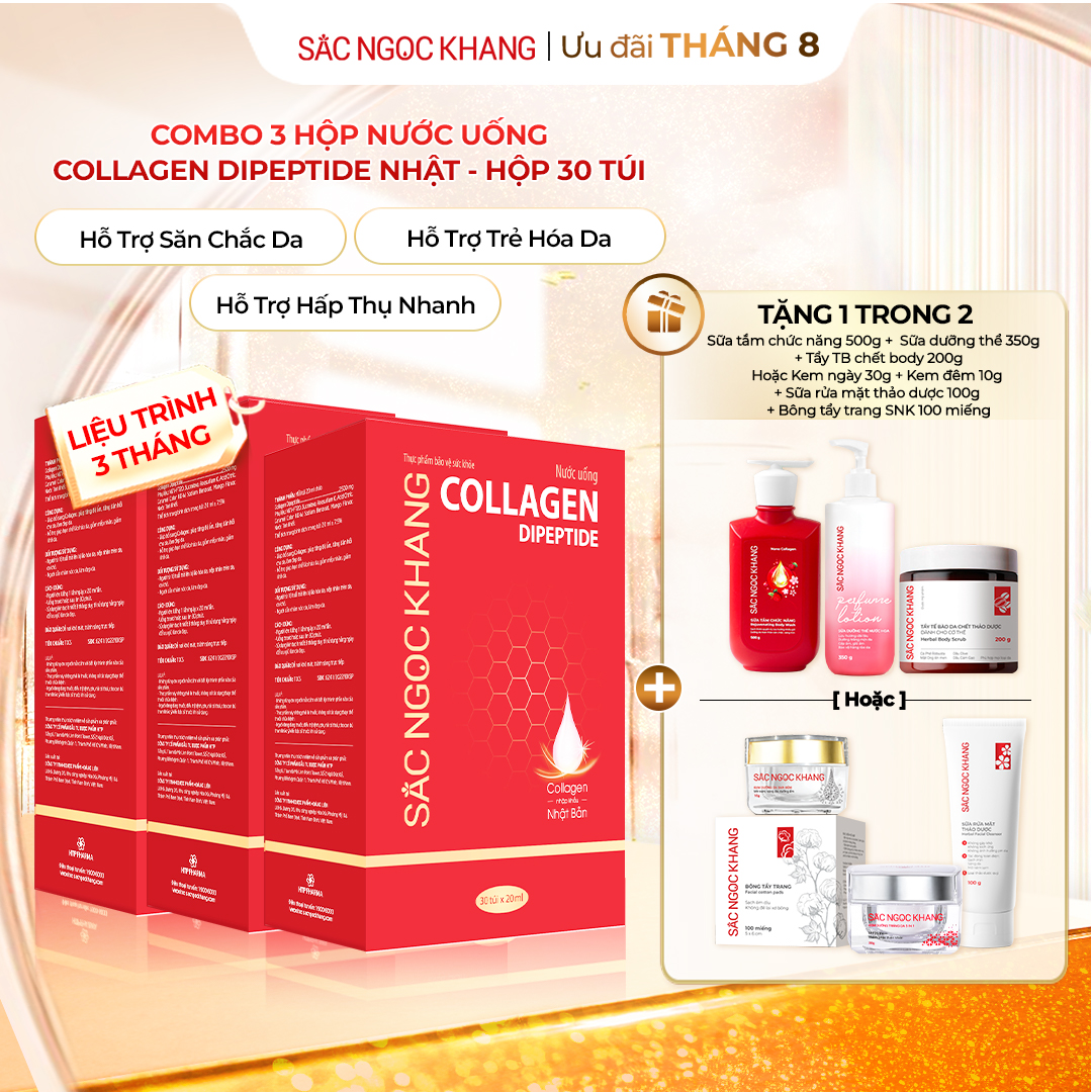 COMBO 03 Hộp Collagen Nước [30 túi] TẶNG 1 trong 2 quà