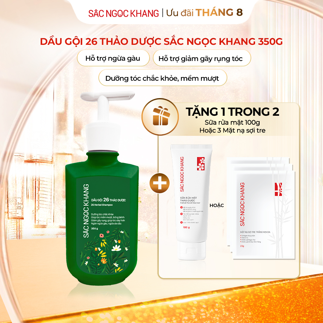 Dầu Gội 26 Loại Thảo Dược [350g] TẶNG 1 Trong 2 quà