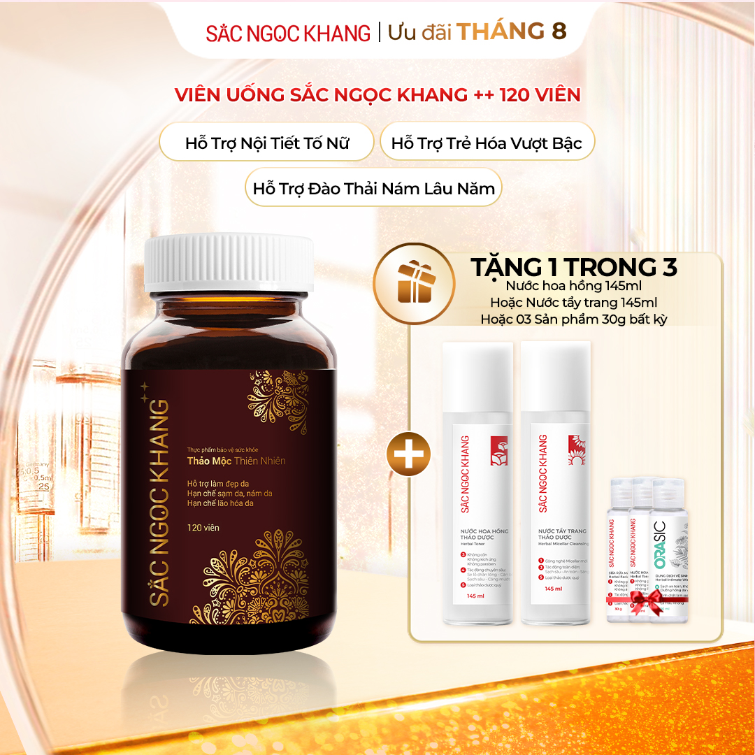 Hộp Viên Uống Sắc Ngọc Khang ++ [120 Viên] TẶNG 1 trong 3 quà