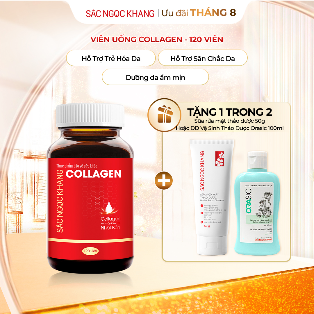Viên Uống Collagen Dipeptide [120 Viên] TẶNG 1 trong 2 quà