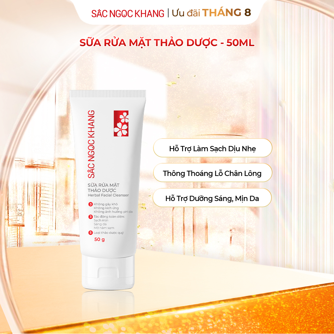 Sữa Rửa Mặt Thảo Dược Sắc Ngọc Khang [50g]