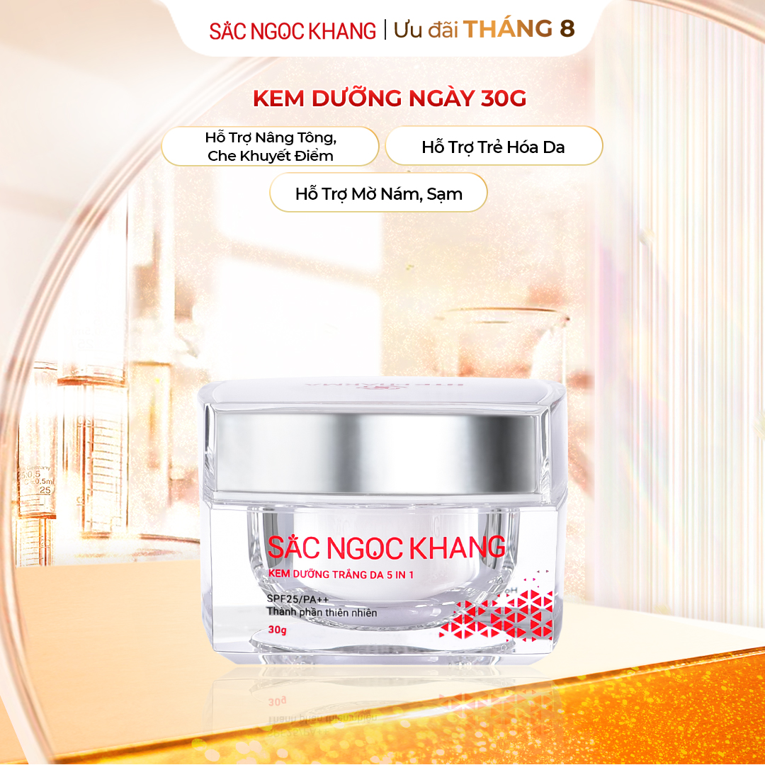 Kem dưỡng trắng da Ban Ngày 5 in 1 SẮC NGỌC KHANG [30g]
