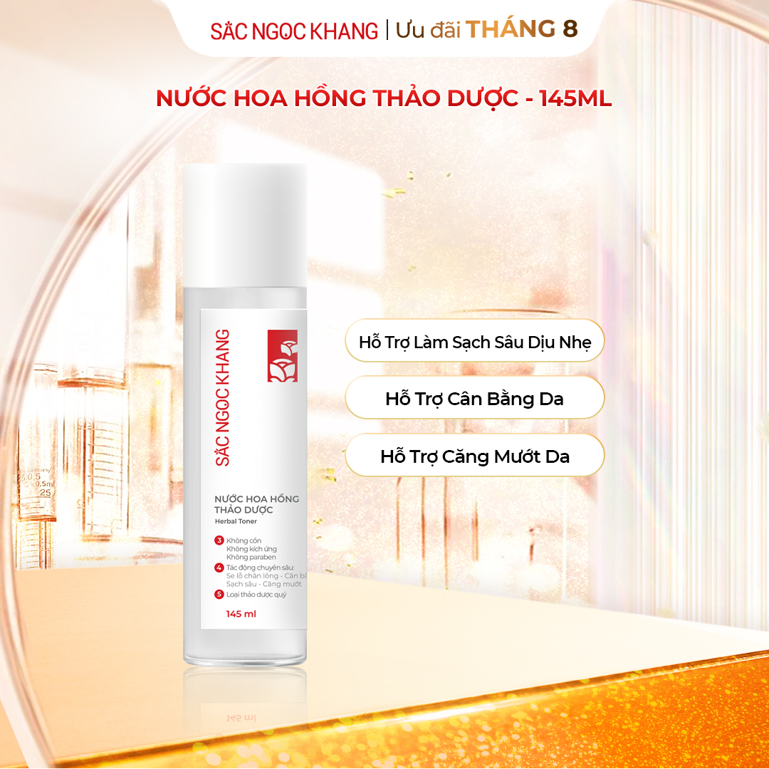 Nước Hoa Hồng Thảo Dược Sắc Ngọc Khang [Chai 145ml]