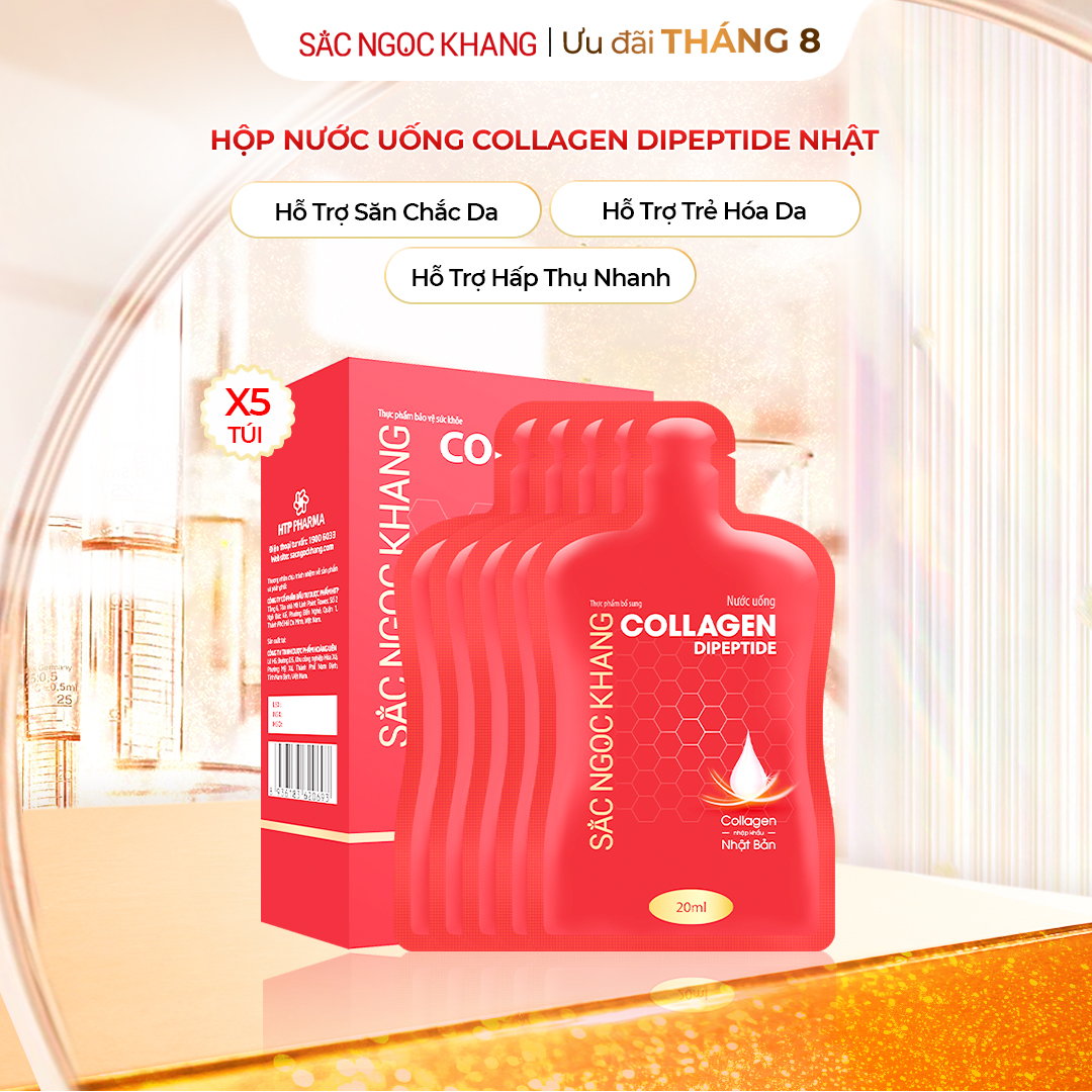 Nước Uống Collagen Dipeptide Sắc Ngọc Khang [Hộp 5 Túi]