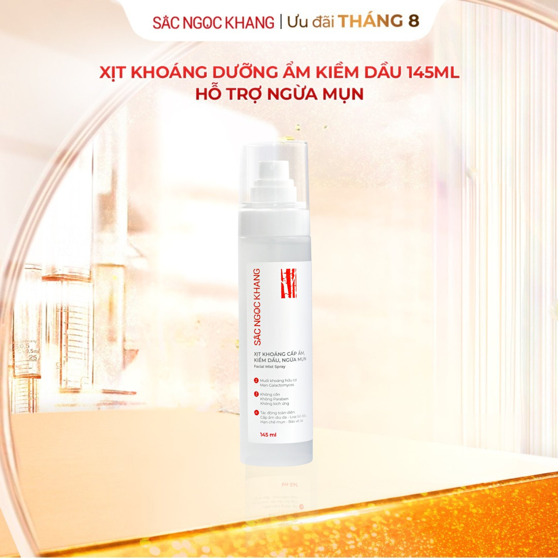 Xịt Khoáng Cấp Ẩm, Kiềm Dầu, Ngừa Mụn [Chai 145ml]