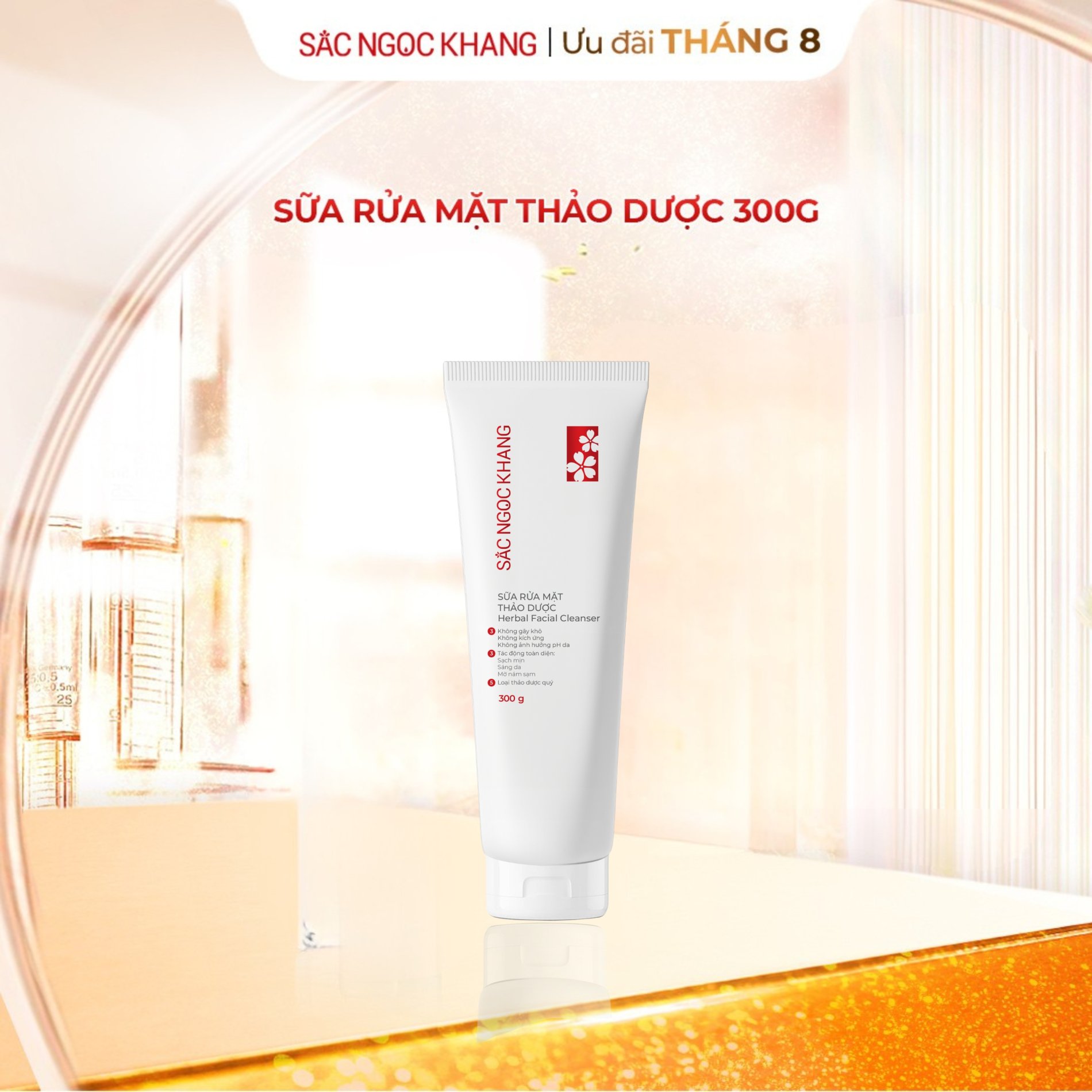 Sữa rửa mặt Thảo Dược Sắc Ngọc Khang [Tuýp 300g]