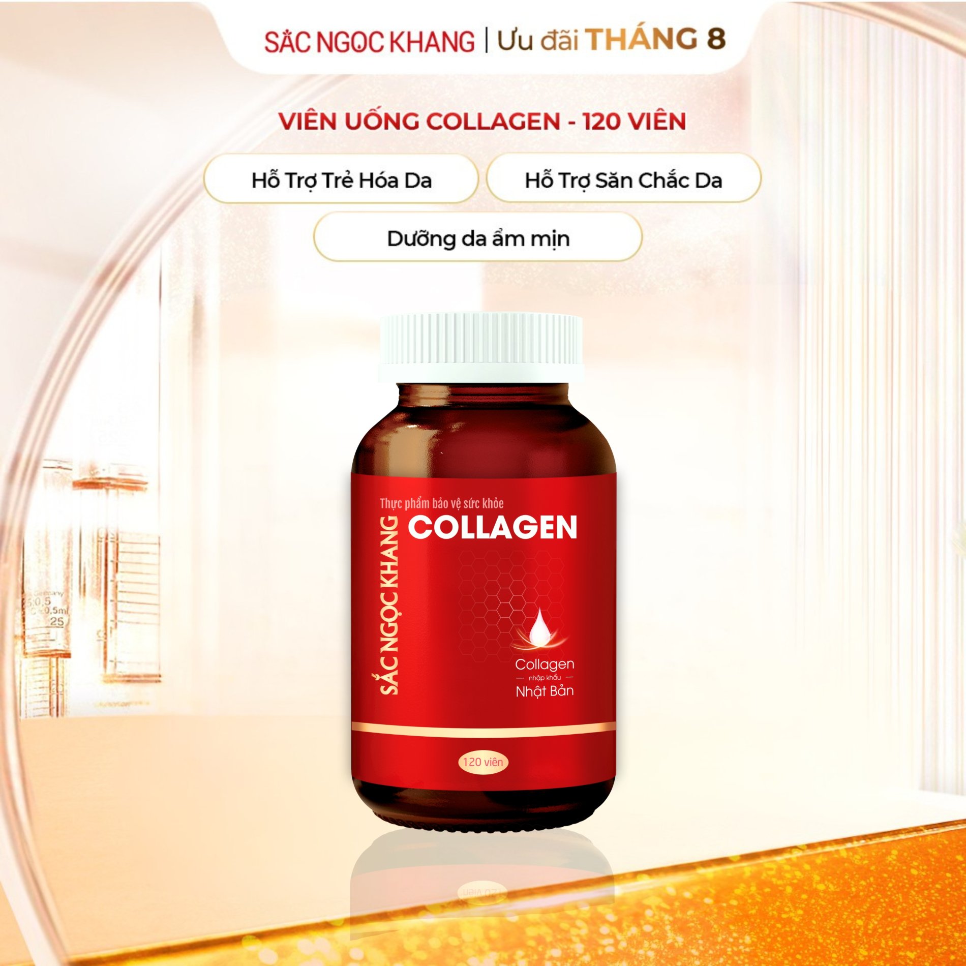 Viên Uống Collagen Dipeptide Sắc Ngọc Khang [Hộp 120 Viên]