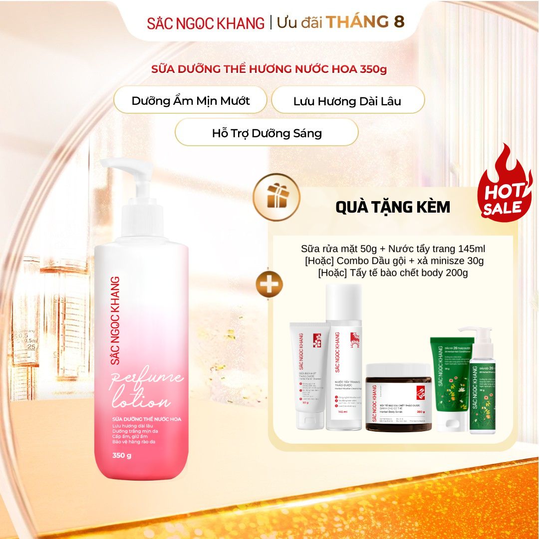 Sữa Dưỡng Thể Nước Hoa Sắc Ngọc Khang (350g) TẶNG 1 trong 2 quà