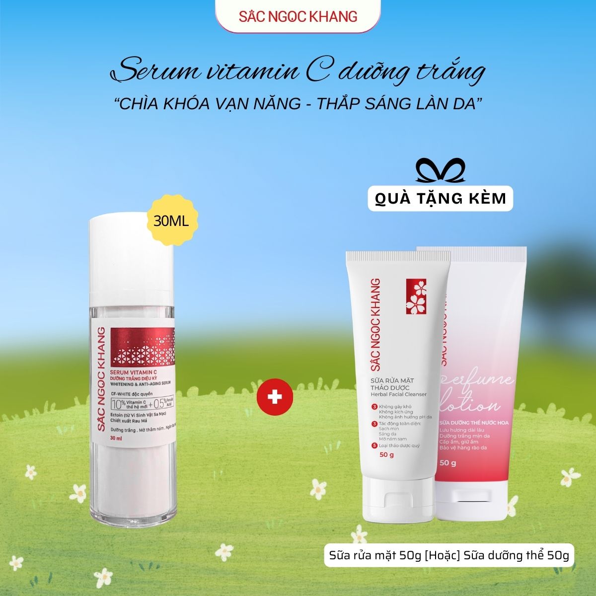 Serum Vitamin C Dưỡng Trắng Diệu Kỳ [30ml] TẶNG 1 trong 2 quà