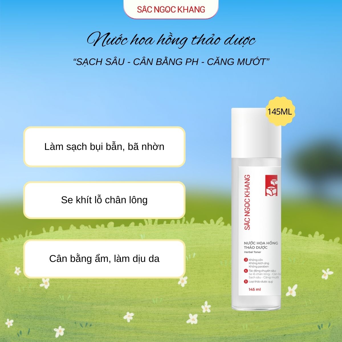 Nước Hoa Hồng Thảo Dược [145ml]