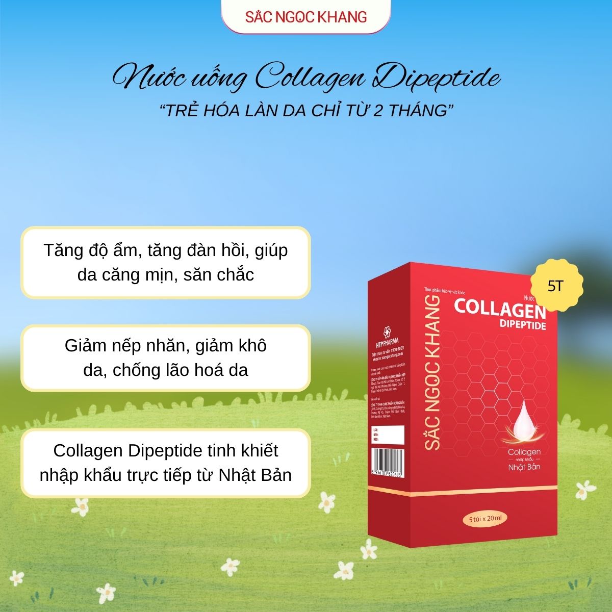 Nước Uống Collagen Dipeptide [Hộp 5 Túi]