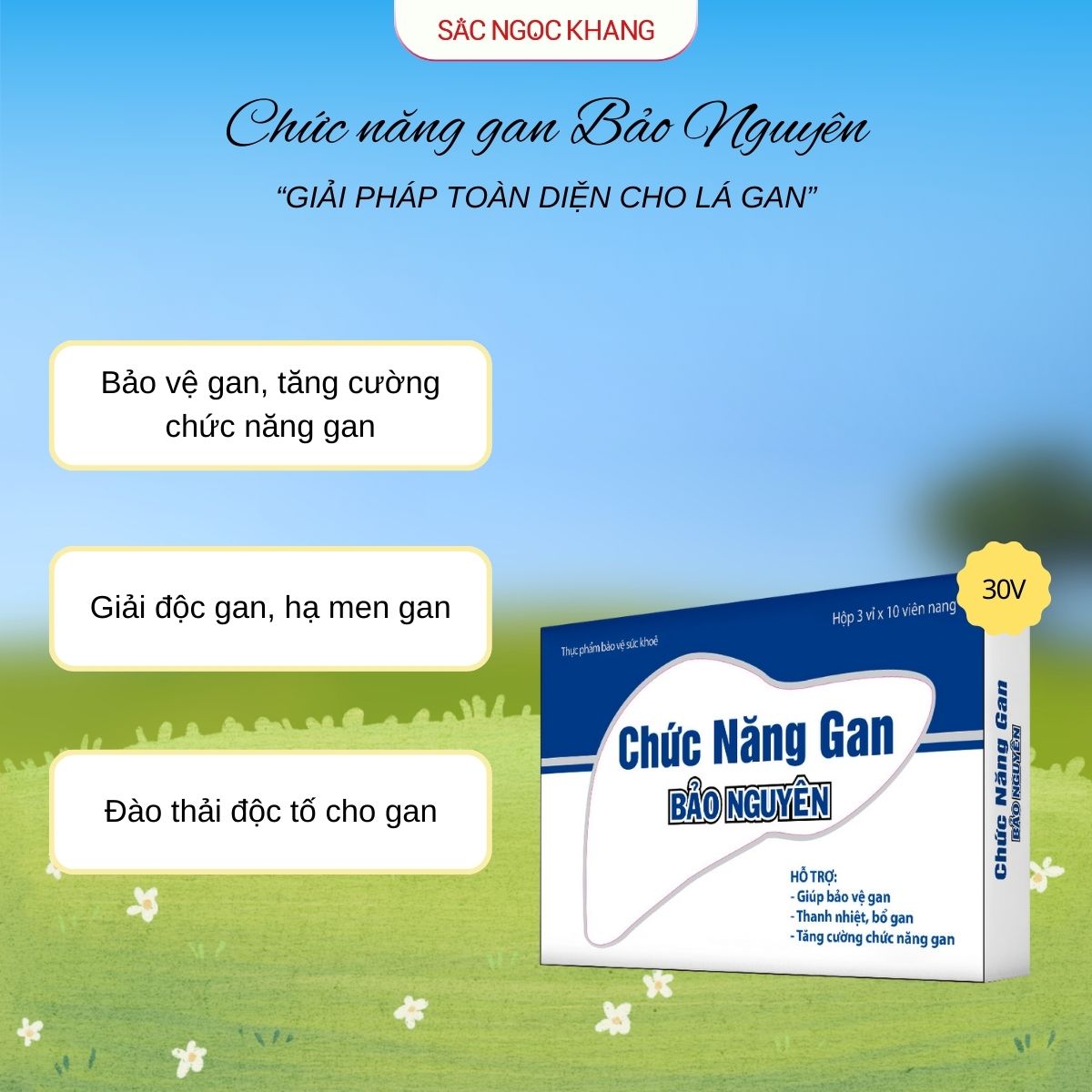 Chức Năng Gan Bảo Nguyên [30 Viên]
