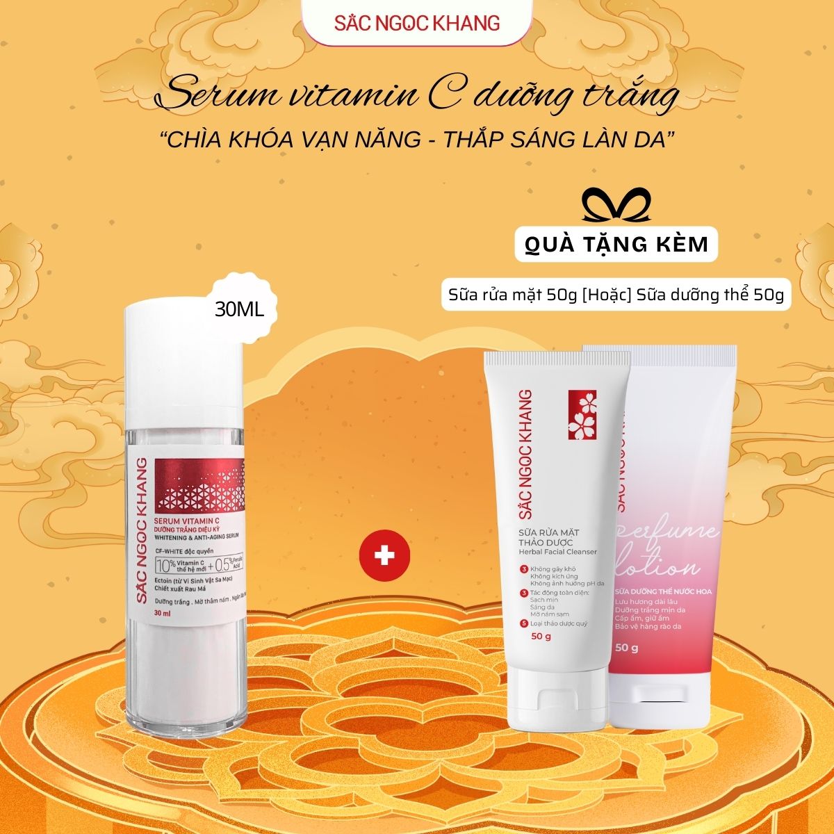 Serum Vitamin C Dưỡng Trắng Diệu Kỳ [30ml] TẶNG 1 trong 2 quà
