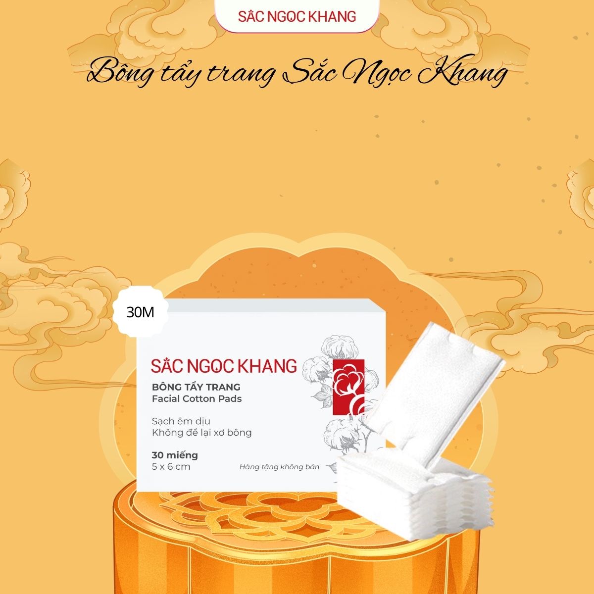 Bông tẩy trang [30 miếng]