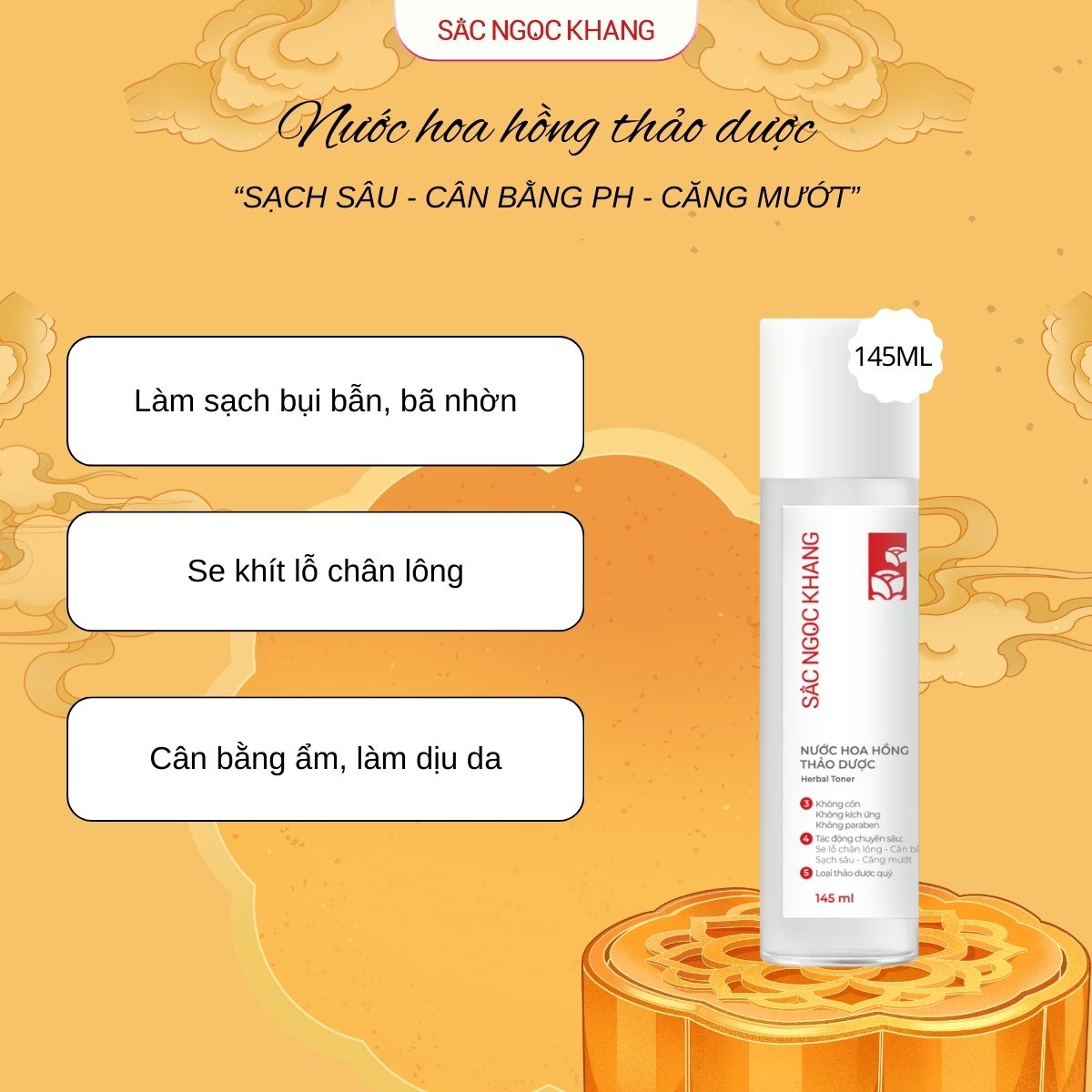 Nước Hoa Hồng Thảo Dược [145ml]